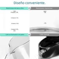 Hervidor Eléctrico DEVISIB 2L 2200W Con Indicador LED Filtro Removible Cuerpo De Vidrio Ideal Para Té Y Café Boil Water - details 2
