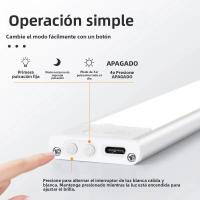 Luz LED Sensor De Movimiento Wireless Recargable Para Armario Cocina Escaleras Luz De Noche Tipo C Iluminación Para Armario Wardrobe - details 1
