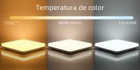 Lámpara De Techo LED Cuadrada Para Iluminación De Dormitorio Y Sala De Estar En Blanco Cálido Neutro Frío 48W 36W 24W 18W Luz LED Autónoma Control Remoto - details 4