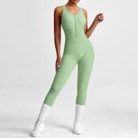 Conjunto De Yoga Para Mujer Moda Color Sólido Cuello Redondo Ajustado Fitness Ropa Deportiva Overoles De Gimnasio Sexy Ropa De Yoga - details 37