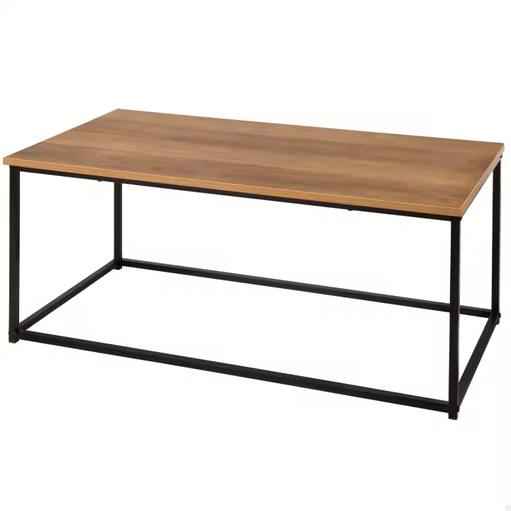 Max Home - Mesa auxiliar, 90x48x40 cm, peso máximo soportado 20kg, diseño moderno, minimalista, mesas de centro, estructura metálica negra café, para salón, comedor, oficina - 1