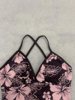 Conjunto De Playa Y2K Para Mujer Con Estampado De Hibisco Tropical Top De Hombros Delgados Con Cuello V Y Shorts De Cintura Baja Estilo Casual - details 6