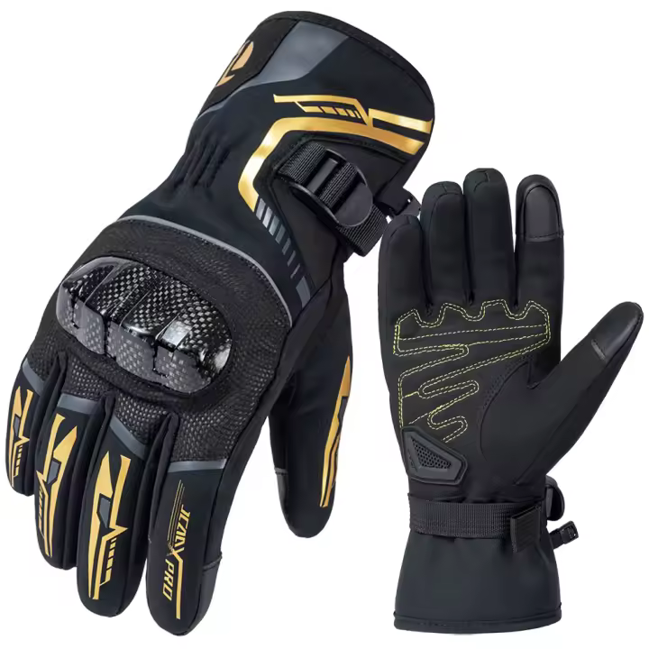 Guantes de Moto Invierno 2025 A Prueba de Viento y Agua de Fibra de Carbono - 1