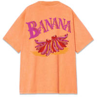 Camisetas lavadas con estampado de plátano rosa creativo para mujer, camisetas suaves de verano, Top informal cómodo deportivo de manga corta, gran oferta - details 14