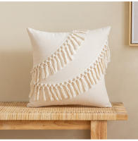 Bonenjoy, 1 funda de almohada con borlas, funda de cojín Beige, funda de almohada de lino y algodón, 30x5 0/45x4 5/50x50, fundas de almohada para decoración de coche/hogar/oficina - details 7