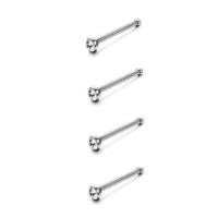 Juego de pendientes de acero quirúrgico para piercing de nariz, conjunto de anillos cuadrados para piercing en forma de l, Estrella real, 4 piezas - details 29