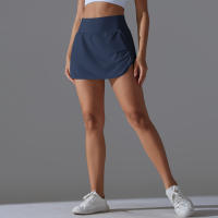 Falda de Yoga Hamidou Secado Rápido, Elasticidad, Doble Capa, Color Sólido para Tenis, Correr, Actividades Deportivas - details 9