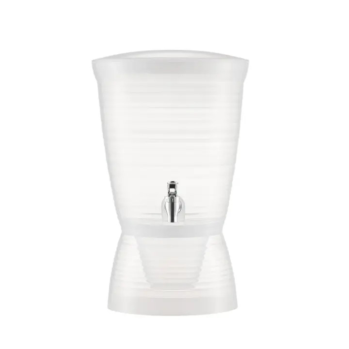 SucceBuy Dispensador de bebidas de 10 litros con espiga y cámara de hielo, dispensador de bebidas de plástico para jugo, té helado, limonada y agua - 1