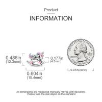 Encanto de Plata Esterlina S925 Unicornio Floral Mariposa Para Pulsera Original de 3mm Joyería Fina de Cumpleaños para Mujeres Regalo de Piedra Principal de Zirconio - details 2