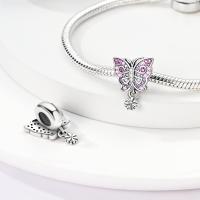 Encanto de Plata Esterlina S925 Unicornio Floral Mariposa Para Pulsera Original de 3mm Joyería Fina de Cumpleaños para Mujeres Regalo de Piedra Principal de Zirconio - details 75