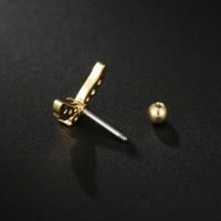 Piercing de acero inoxidable con Circonia cúbica para mujer, aretes, piercing, 2 piezas, a la moda - details 2