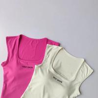 Chaleco Deportivo Nude Elegante Correas Ancha Cuello Cuadrado Material de Nylon - details 7