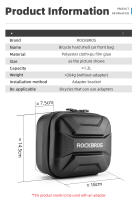 Bolsa de Bicicleta ROCKBROS Impermeable con Carcasa Dura para Scooter Eléctrico y Ciclismo en Carretera Poliéster y Película PU Bolsa de Almacenamiento Reflectante con Cierre de Cremallera - details 1