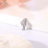 ZS-Piercings de ombligo con forma de flor para mujer, Piercings de ombligo curvo inverso, joyería corporal, 14G, 10MM, 1 pieza - details 10