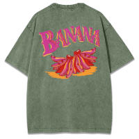 Camisetas lavadas con estampado de plátano rosa creativo para mujer, camisetas suaves de verano, Top informal cómodo deportivo de manga corta, gran oferta - details 42