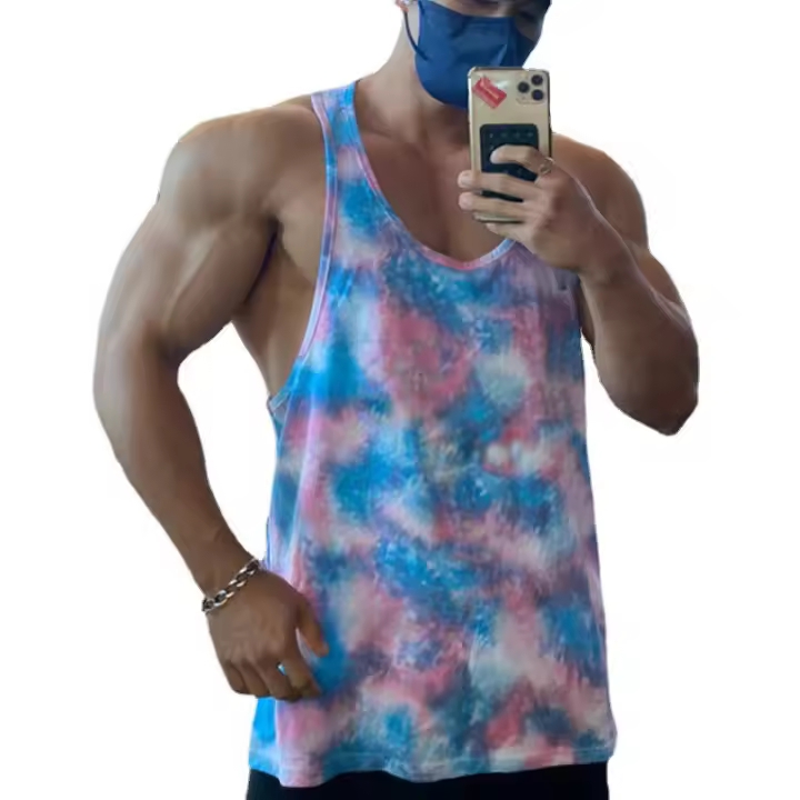 Muscleguys Camiseta de Gimnasio Camuflaje Vestido Deportivo sin Mangas de Poliéster para Hombres - 1