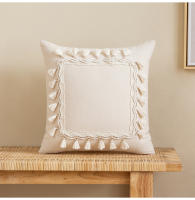 Bonenjoy, 1 funda de almohada con borlas, funda de cojín Beige, funda de almohada de lino y algodón, 30x5 0/45x4 5/50x50, fundas de almohada para decoración de coche/hogar/oficina - details 6