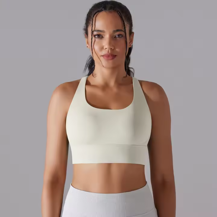 Hamidou Bra de Yoga Correa Cruzada Aprimorada Absorción de Choques Adecuado para Yoga y Correr - 1