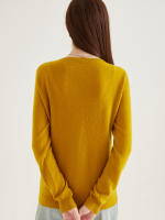 LINY XIN Women's Crew Neck Cardigan Sweater 100% Merino Wool Spring Fall Lightweight Soft Long Sleeve Knitted Coat - details 33