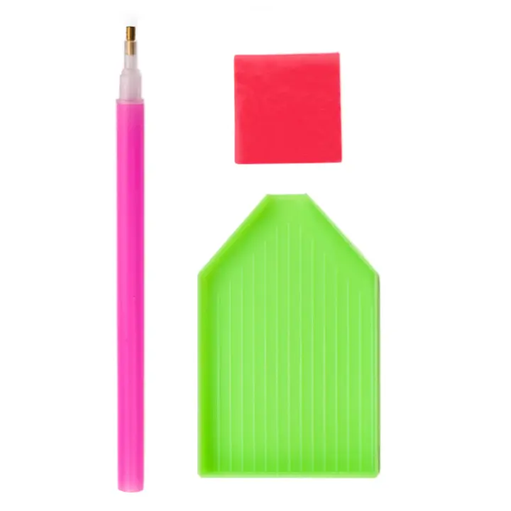 Herramienta de Recogida de Perlas para Arte de Uñas Set de 3 Piezas con Pluma Papelería y Plato Herramientas de Manicura - 1