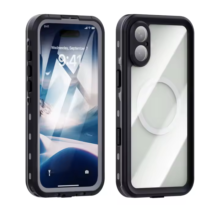 Funda magnética impermeable IP68 para iPhone 16, 15, 14, 13 Pro Max Plus, Mini, a prueba de polvo, pantalla táctil subacuática, funda de buceo, carcasa de teléfono - 1