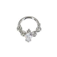 Anillo de Nariz de Zirconia Cúbica sin Alergias de Starbeauty Piercing de Alta Calidad Joyería Corporal de Metal 16G para Fiestas y Ocasiones Especiales - details 3