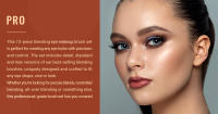 Jessup - Juego de brochas para maquillaje de ojos, profesional, para difuminar ojos, sintéticas, para sombras, pliegues, lápiz ahumado, T338 - details 1