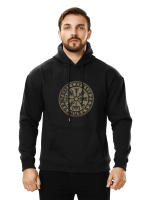 Sudadera con capucha de algodón grueso para hombre, ropa gruesa de marca, jerseys con estampado de Vikings, aegishjalur, timón de Awe, Invierno - details 2