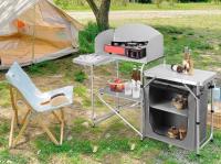 Mesa de Picnic Barbacoa Plegable de Aluminio Cocina de Viaje con Bolsa - details 1