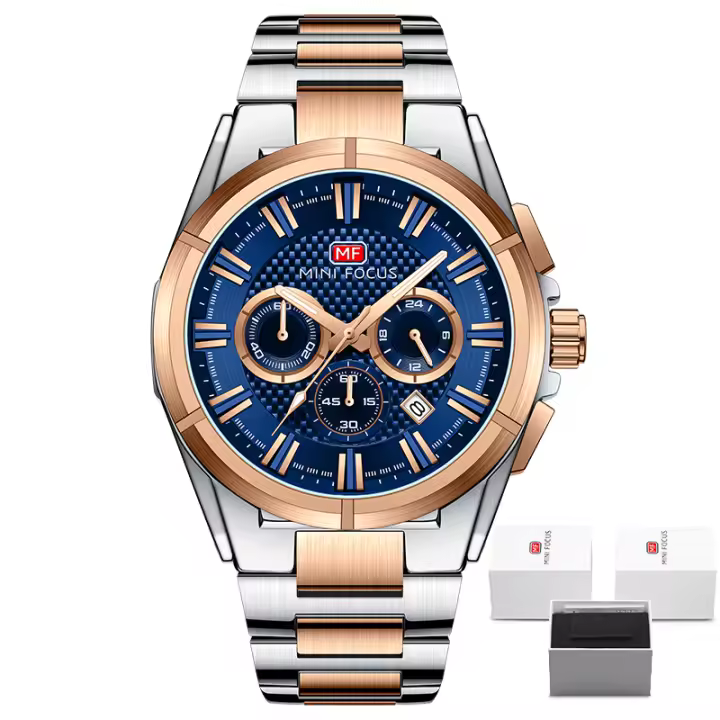 Reloj de Cuarzo Impermeable Correa de Acero Inoxidable Empleado en Casual Luminoso - 1