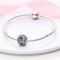 Encantos de Serie Zirconia de Plata Esterlina S925 100% Real para Mujeres Joyería Fina de Cumpleaños Ajuste a Pulsera y Bangle de 3mm - details 10