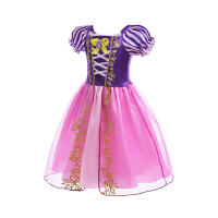 Vestido de princesa para niña, ropa de fiesta de fantasía de verano, disfraz de Aurora, Rapunzel, Cenicienta, Bella Durmiente, Carnaval y Navidad - details 8