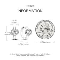 Pendientes de plata de ley 925 para mujer, aretes con símbolo del infinito, corazón radiante, regalo de cumpleaños - details 1