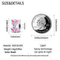 Encanto de Cierre Seguro de 925 Plata Esterlina Original para Mujeres Joyería DIY Cuentas Material Metal Pulsera de Zirconio - details 41