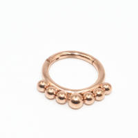 Anillos de Nariz de segmento con bisagras de acero, 1,2x8/10mm, de pezón pirsin, cartílago de oreja, tragus, hélice, piercings de labio, joyería de moda unisex - details 6