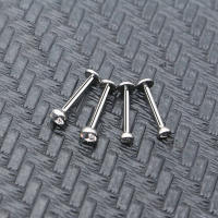 2 piezas ASTM F136, 20G, 16G, 2-4mm, Pin de empuje sin rosca, Labret Stud, titanio, Piercing para nariz, oreja, labio, joyería corporal - details 2