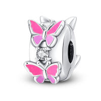 Encanto de Cierre Seguro de 925 Plata Esterlina Original para Mujeres Joyería DIY Cuentas Material Metal Pulsera de Zirconio - details 40