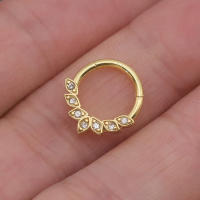Pendientes de acero quirúrgico de circón, anillos de segmento alto, Piercing de tabique pequeño abierto, anillo de nariz, hélice, Concha, joyería corporal, nuevo - details 3