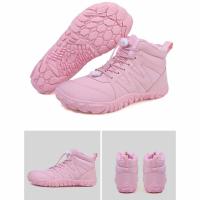 Zapatos descalzos con punta ancha para mujer y hombre, calzado minimalista forrado de piel, suela cero caída, botas de nieve cálidas para caminar al aire libre, Invierno - details 11