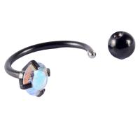 Pendientes de acero inoxidable con forma de herradura, aretes de aguja fina de 0,8mm, con tornillo de dientes externos de circonia, 2 piezas, gran oferta - details 13