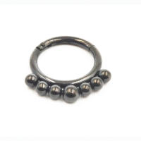 Anillos de Nariz de segmento con bisagras de acero, 1,2x8/10mm, de pezón pirsin, cartílago de oreja, tragus, hélice, piercings de labio, joyería de moda unisex - details 7