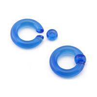 Anillo de cuentas cautivas de acrílico bcr de gran tamaño, 2 piezas, dilatador de tapón para la oreja, guauge, piercing para la nariz, joyería para el cuerpo - details 7