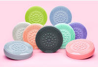 Limpiador de brochas de maquillaje Jessup, tapete de silicona 2 en 1 para lavado en seco y húmedo, esponja para remover el color de las brochas, herramientas de limpieza cosmética - details 12