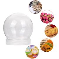 Frasco redondo de plástico transparente para embalaje de dulces y galletas, frasco de almacenamiento de 140ML, decoración de Navidad, 12 unidades/lote, 2023 - details 3