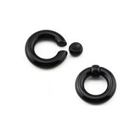 Anillo de cuentas cautivas de acrílico bcr de gran tamaño, 2 piezas, dilatador de tapón para la oreja, guauge, piercing para la nariz, joyería para el cuerpo - details 9