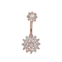 1Pc doble de ombligo piercing joya nombril vientre piercing pendiente de ombligo de perforación del vientre de sexo cuerpo piercings de joyería - details 12