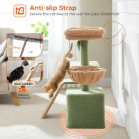 Árbol para gatos pequeño 2 en 1 con poste rascador, rascadores para gatos, condominio para gatitos, accesorios para gatos - details 8