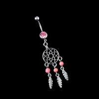 Atrapasueños de cristal austriaco para el Ombligo, Piercing de acero quirúrgico para Ombligo, 2 piezas - details 4