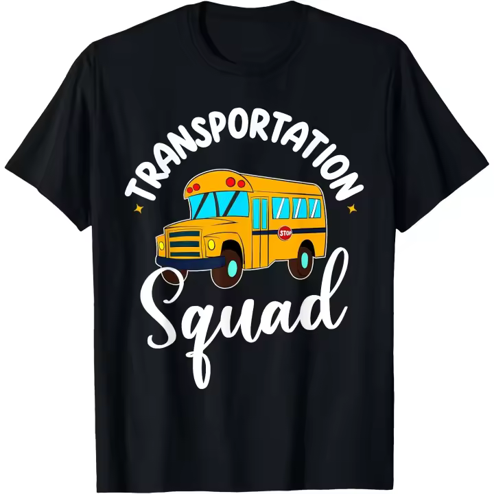 Camiseta divertida para hombre, camiseta del equipo de transporte de regreso a la escuela del conductor del autobús escolar - 1