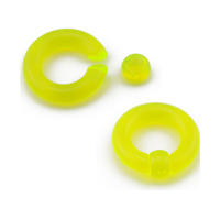 Anillo de cuentas cautivas de acrílico bcr de gran tamaño, 2 piezas, dilatador de tapón para la oreja, guauge, piercing para la nariz, joyería para el cuerpo - details 13